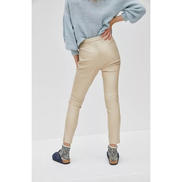 Anthropologie Avec Les Filles Arden Slim Faux Leather Pants - Picture 5 of 11